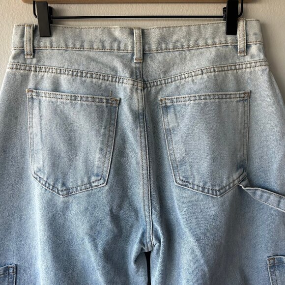 Lioness Miami Vice Cargo Jeans Denim Blue Women's Size Medium - Picture 7 of 13
